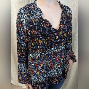 Anthropologie Everleigh Paisley Size S Women's Blouse Top